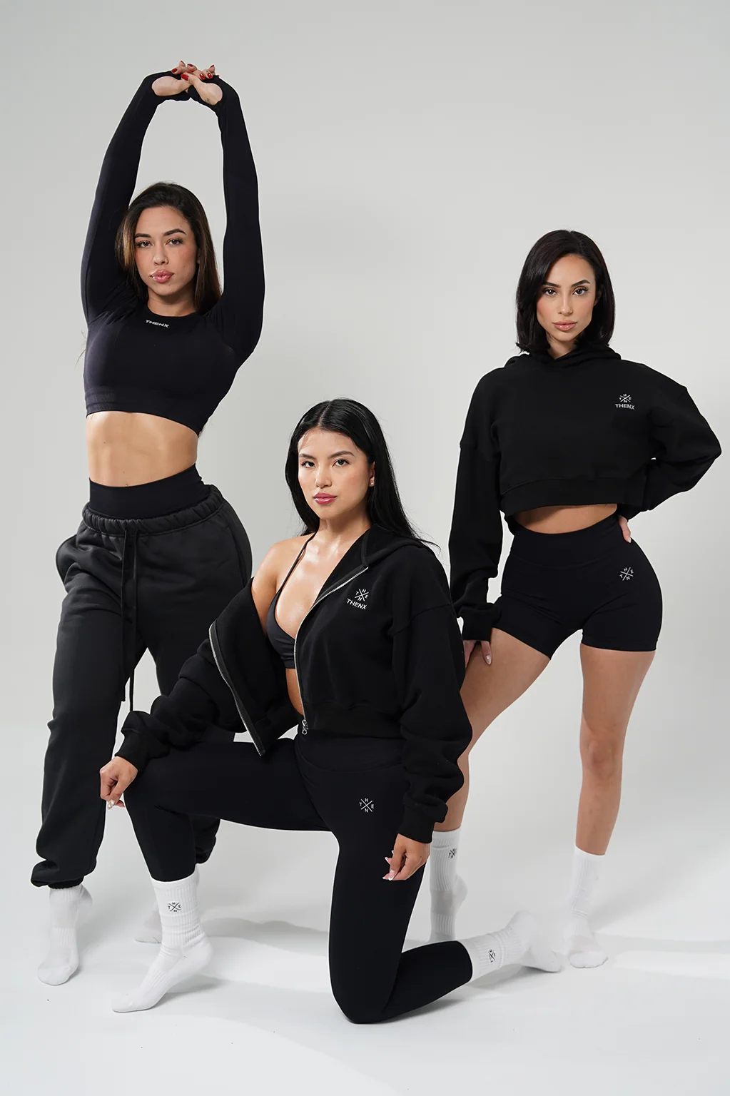 Thenx Women Zip Hoodie - Black - Image 6